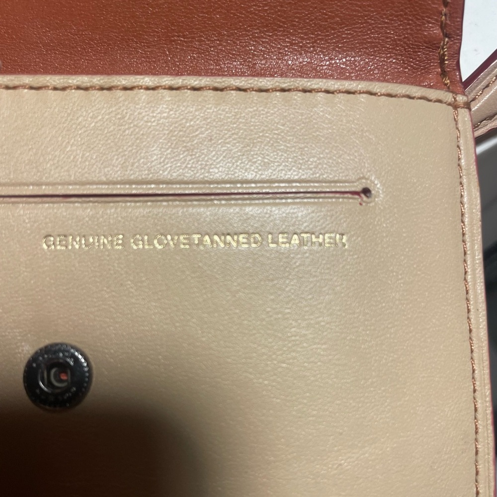 COACH rare wristlet in tan with red contrast. - Picture 6 of 6